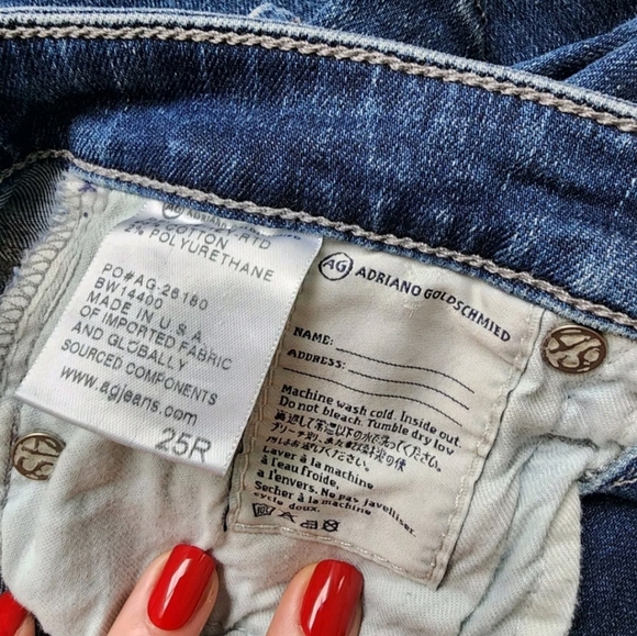 AG ADRIANO GOLDSHMIED JEANS DISTRESSED MEDIUM WASH SKINNY JEANS - Picture 9 of 9